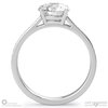 Four Claw Pave Band Lab Grown Diamond Engagement Ring White Gold