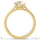 four claw pave band natural diamond engagement ring yellow gold with 9k yellow gold metal and round shape diamond