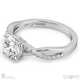 split pavé round twist natural diamond engagement ring platinum with platinum metal and round shape diamond