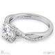 split pavé round twist natural diamond engagement ring white gold with 9k white gold metal and round shape diamond