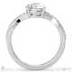 split pavé round twist natural diamond engagement ring platinum with platinum metal and round shape diamond