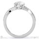 split pavé round twist natural diamond engagement ring white gold with 9k white gold metal and round shape diamond