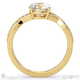 split pavé round twist natural diamond engagement ring yellow gold with 9k yellow gold metal and round shape diamond