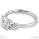 trilogy plain band lab grown diamond engagement ring white gold with 9k white gold metal and round shape diamond