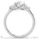natural diamond trilogy engagement ring white gold with 9k white gold metal and round shape diamond
