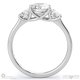 trilogy plain band lab grown diamond engagement ring white gold with 9k white gold metal and round shape diamond