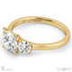 trilogy plain band natural diamond engagement ring yellow gold with 9k yellow gold metal and round shape diamond