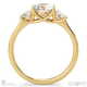 trilogy plain band natural diamond engagement ring yellow gold with 9k yellow gold metal and round shape diamond