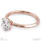 6-prong solitaire round natural diamond setting rose gold with 9k rose gold metal and round shape diamond