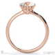 6-prong solitaire round natural diamond setting rose gold with 9k rose gold metal and round shape diamond