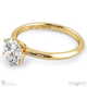 6-prong solitaire round lab grown diamond setting yellow gold with 9k yellow gold metal and round shape diamond
