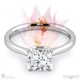cushion blushing bride natural diamond engagement ring white gold with 18k white gold metal and cushion shape diamond