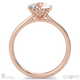 round solitaire 6 claw natural diamond engagement ring rose gold with 9k rose gold metal and round shape diamond