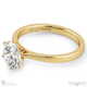 round solitaire 6 claw lab grown diamond engagement ring yellow gold with 18k yellow gold metal and round shape diamond