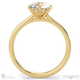 round solitaire 6 claw lab grown diamond engagement ring yellow gold with 18k yellow gold metal and round shape diamond