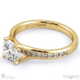 round tension set 4 claw channel pave lab grown diamond engagement ring yellow gold with 9k yellow gold metal and round shape diamond