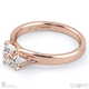 round 4 claw solitaire natural diamond engagement ring rose gold with 9k rose gold metal and round shape diamond