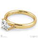 round 4 claw solitaire natural diamond engagement ring yellow gold with 9k yellow gold metal and round shape diamond