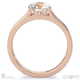 solitaire split band tension set natural diamond engagement ring rose gold with 9k rose gold metal and round shape diamond