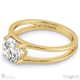 solitaire split band tension set natural diamond engagement ring yellow gold with 18k yellow gold metal and round shape diamond