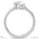 solitaire 4-claw round natural diamond engagement ring platinum with platinum metal and round shape diamond