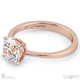 solitaire 4-claw round natural diamond engagement ring rose gold with 9k rose gold metal and round shape diamond