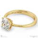 solitaire 4-claw round lab grown diamond engagement ring yellow gold with 9k yellow gold metal and round shape diamond