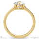 solitaire 4-claw round lab grown diamond engagement ring yellow gold with 9k yellow gold metal and round shape diamond