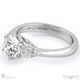 trilogy flower natural diamond and engagement ring platinum with platinum metal and round shape diamond