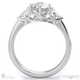trilogy flower natural diamond and engagement ring platinum with platinum metal and round shape diamond