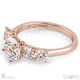 five brilliant natural diamond engagement ring rose gold with 9k rose gold metal and round shape diamond