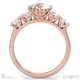 five brilliant natural diamond engagement ring rose gold with 9k rose gold metal and round shape diamond