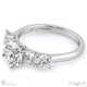 five brilliant lab grown diamond engagement ring platinum with platinum metal and round shape diamond