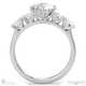 five brilliant lab grown diamond engagement ring platinum with platinum metal and round shape diamond