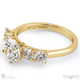 five brilliant natural diamond engagement ring yellow gold with 9k yellow gold metal and round shape diamond