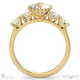 five brilliant natural diamond engagement ring yellow gold with 9k yellow gold metal and round shape diamond