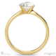 round lab grown diamond straight 4-claw setting engagement ring yellow gold with 18k yellow gold metal and round shape diamond