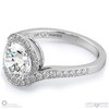 Round Lab Grown Diamond Ring White Gold With A Twist 4-Claw Pavé