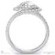 round natural diamond ring platinum with a double twist pavé with platinum metal and round shape diamond