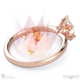 blushing bride oval natural diamond engagement ring rose gold with 9k rose gold metal and oval shape diamond