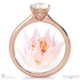 blushing bride oval natural diamond engagement ring rose gold with 9k rose gold metal and oval shape diamond