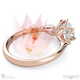 blushing bride trilogy natural diamond engagement ring rose gold with 9k rose gold metal and round shape diamond