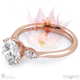 blushing bride trilogy natural diamond engagement ring rose gold with 9k rose gold metal and round shape diamond