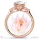 blushing bride trilogy natural diamond engagement ring rose gold with 9k rose gold metal and round shape diamond