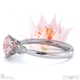 blushing bride fynbos pink natural diamond round trillogy engagement ring white gold with 9k white gold metal and round shape diamond