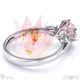 blushing bride fynbos pink natural diamond round trillogy engagement ring white gold with 9k white gold metal and round shape diamond