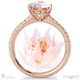 blushing bride pave round lab grown diamond engagement ring rose gold with 9k rose gold metal and round shape diamond