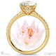 Cushion Blushing Bride Pave Natural Diamond Engagement Ring White Gold