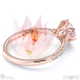 blushing bride fynbos pink natural diamond round side stone engagement ring rose gold with 18k rose gold metal and round shape diamond