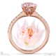 blushing bride fynbos pink natural diamond round side stone engagement ring rose gold with 18k rose gold metal and round shape diamond